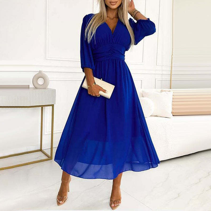 ✨Abito da donna in chiffon leggero con scollo a V