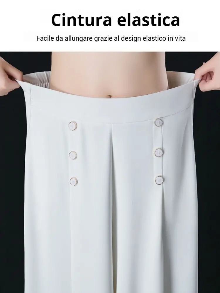 💖【M-5XL】Gonna drappeggiata alla moda da donna con gambe larghe e vita alta