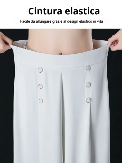 💖【M-5XL】Gonna drappeggiata alla moda da donna con gambe larghe e vita alta