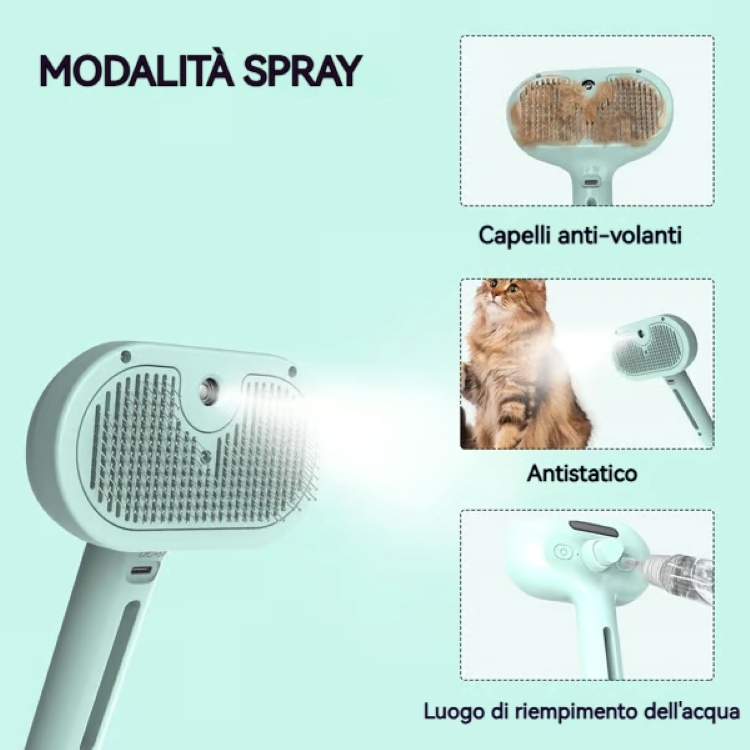 ✨Pettine per la rimozione dei peli con spray per animali domestici🐶