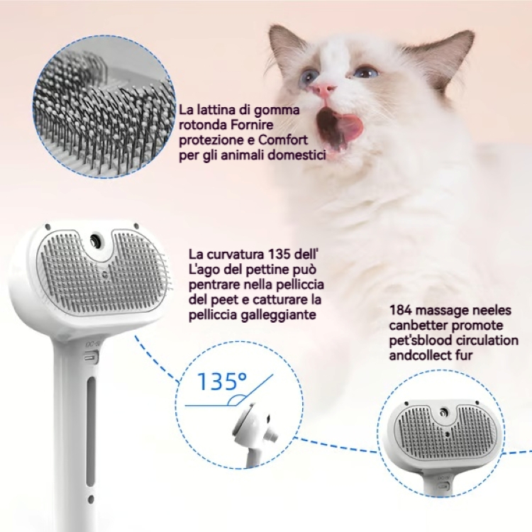 ✨Pettine per la rimozione dei peli con spray per animali domestici🐶