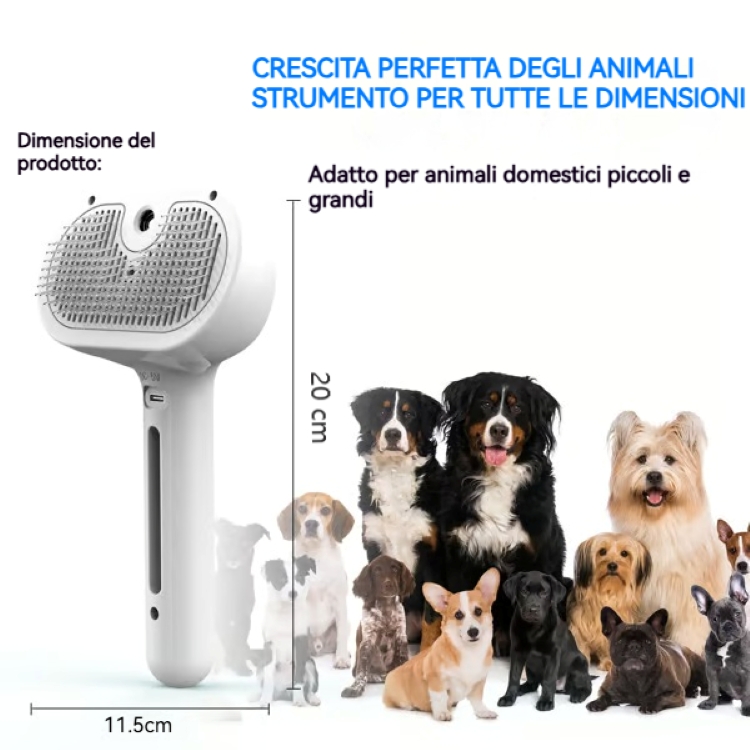 ✨Pettine per la rimozione dei peli con spray per animali domestici🐶