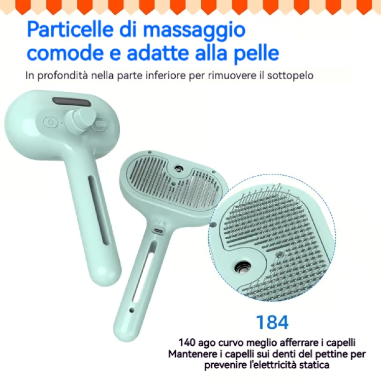 ✨Pettine per la rimozione dei peli con spray per animali domestici🐶