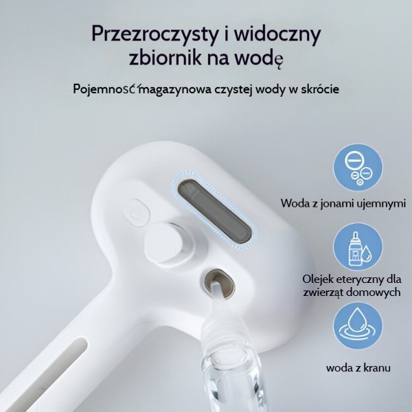 Akumulatorowa szczotka parowa łatwo usuwająca wypadającą sierść | GROOMSY