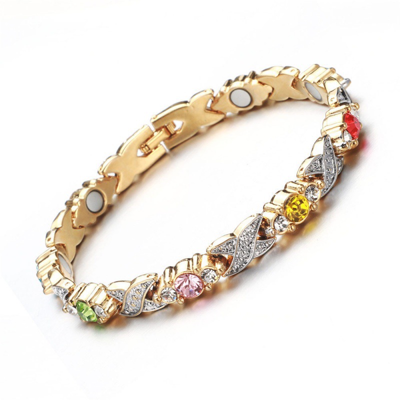 Bracciale magnetico alla moda e di tendenza con diamanti, braccialetto da donna alla moda, braccialetto di nicchia con personalità