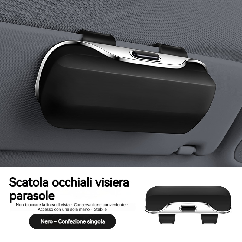 Scatola portaocchiali multifunzionale per auto