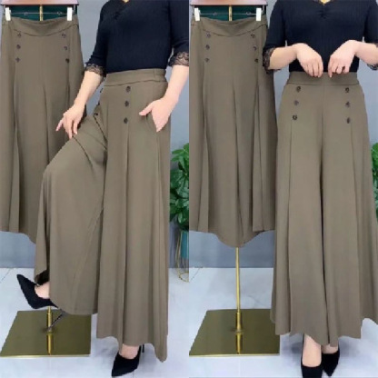 💖【M-5XL】Gonna drappeggiata alla moda da donna con gambe larghe e vita alta