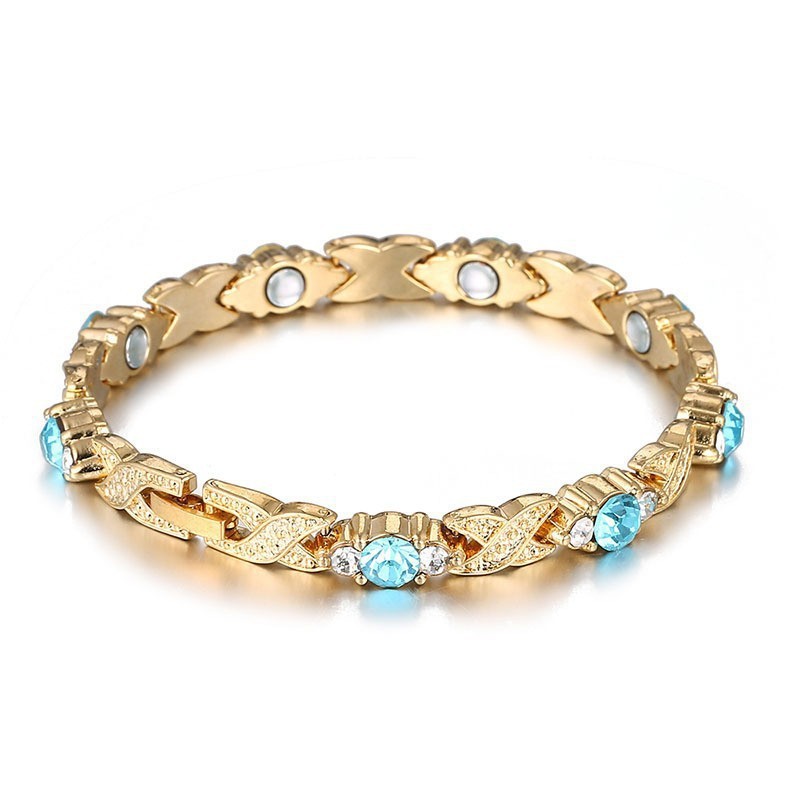 Bracciale magnetico alla moda e di tendenza con diamanti, braccialetto da donna alla moda, braccialetto di nicchia con personalità