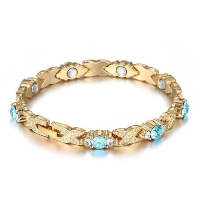 Bracciale magnetico alla moda e di tendenza con diamanti, braccialetto da donna alla moda, braccialetto di nicchia con personalità