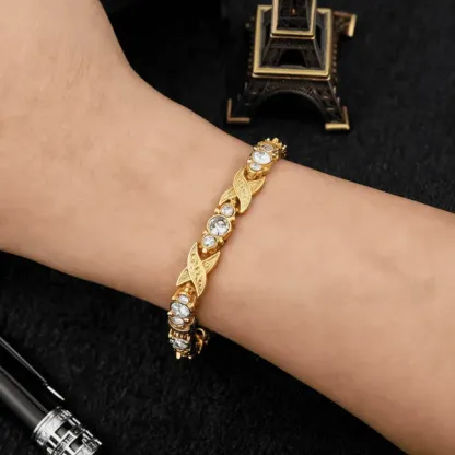 Bracciale magnetico alla moda e di tendenza con diamanti, braccialetto da donna alla moda, braccialetto di nicchia con personalità
