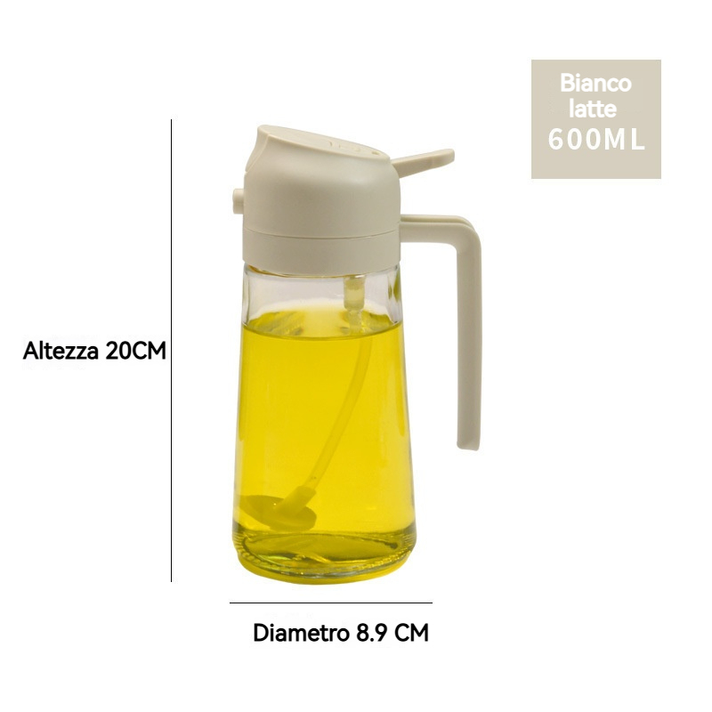 Flacone spray per olio 2 in 1