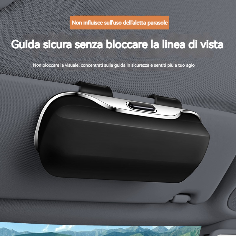Scatola portaocchiali multifunzionale per auto