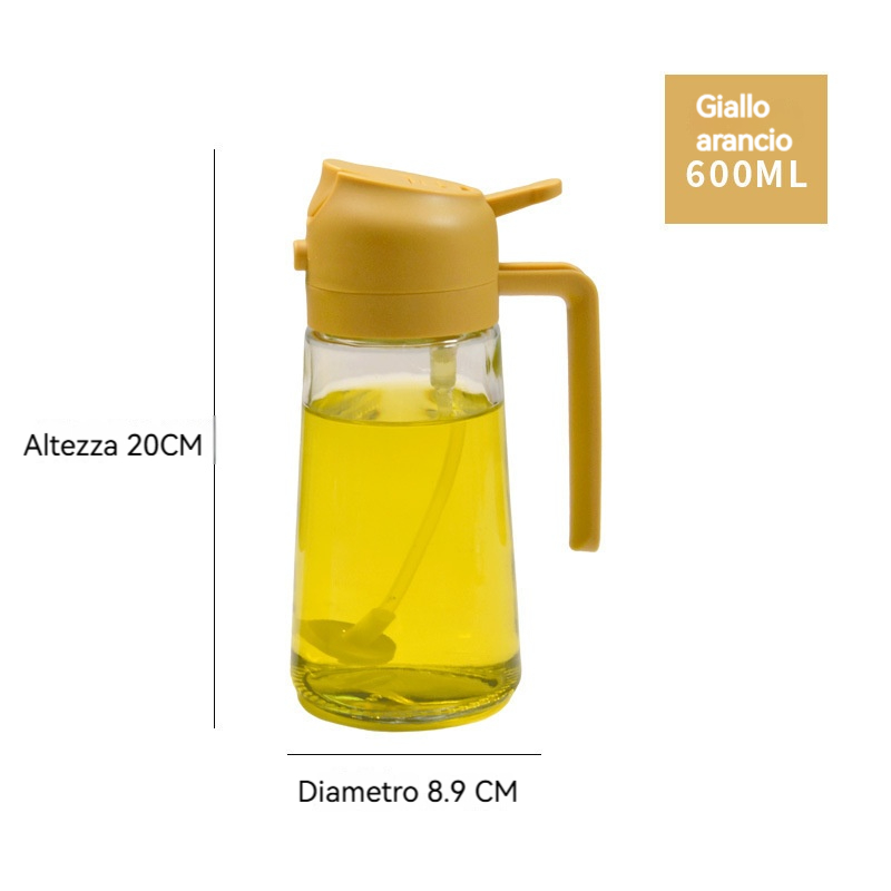 Flacone spray per olio 2 in 1