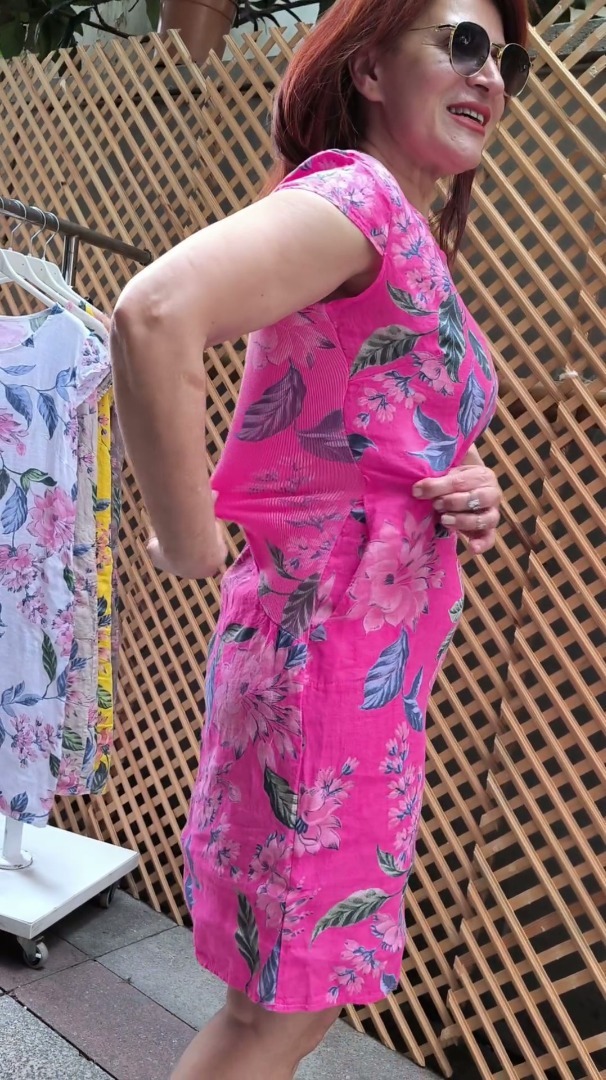 👗Abito girocollo con stampa botanica