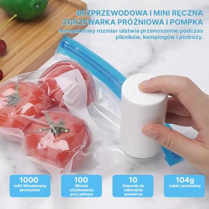 Szybka i łatwa zgrzewarka próżniowa do żywności i pompka powietrza | QUICKSEAL