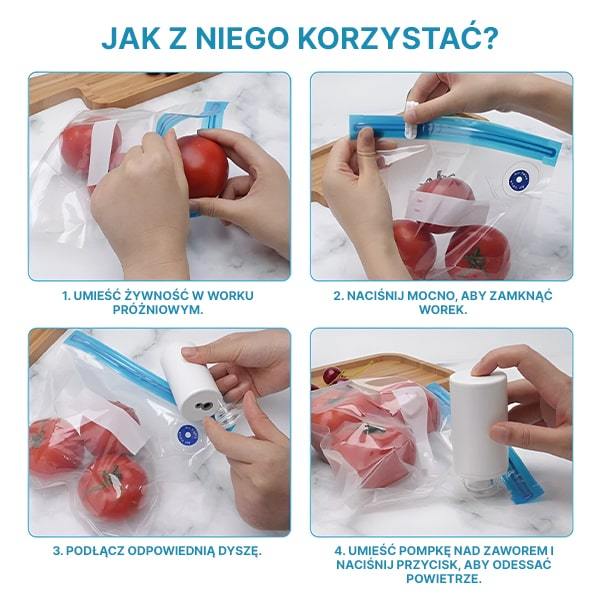 Szybka i łatwa zgrzewarka próżniowa do żywności i pompka powietrza | QUICKSEAL