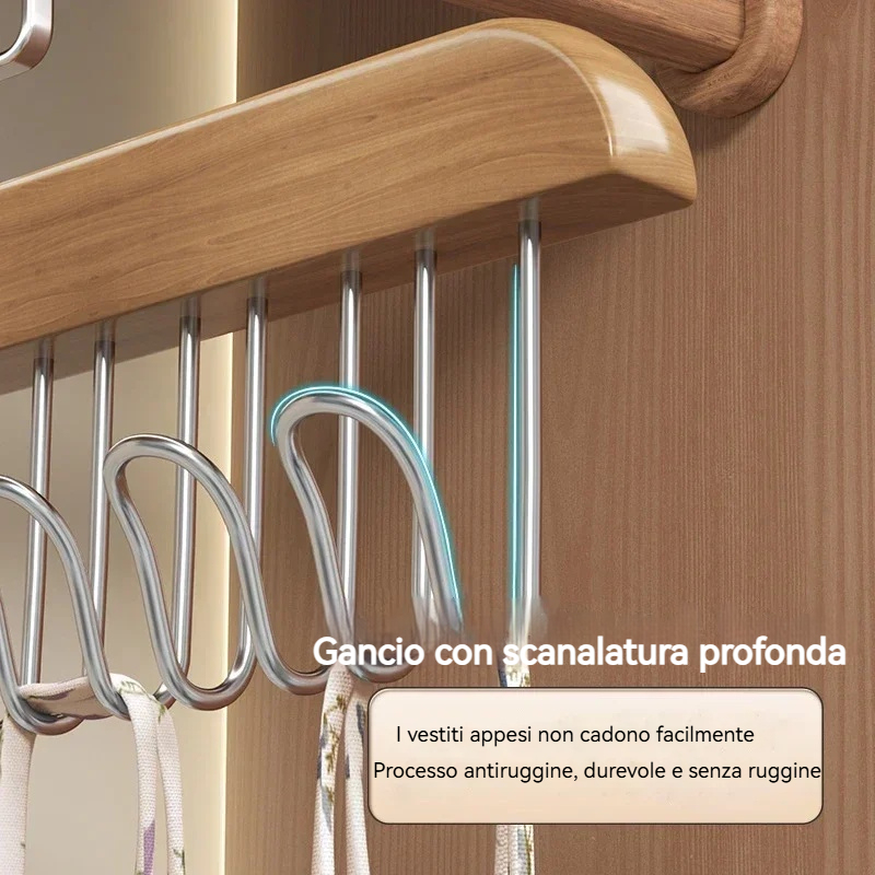 Appendino multifunzionale in legno