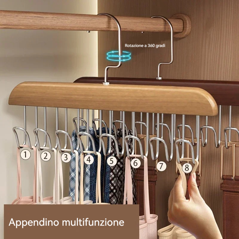 Appendino multifunzionale in legno