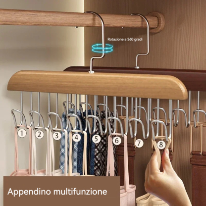 Appendino multifunzionale in legno