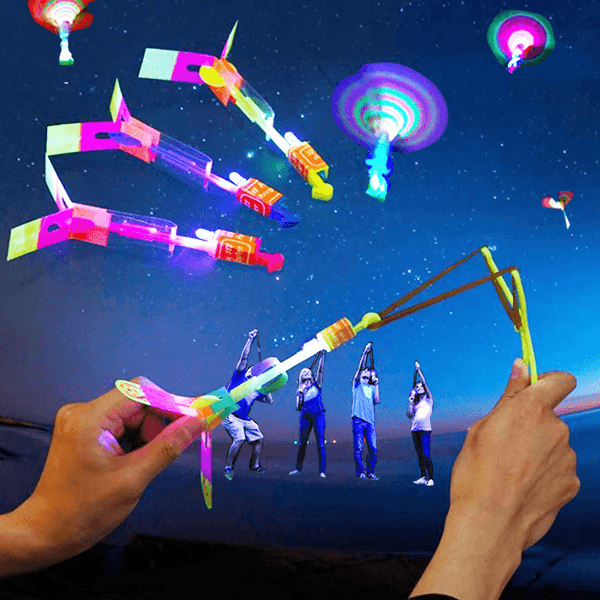 Incredibili elicotteri LED Rocket Slingshot