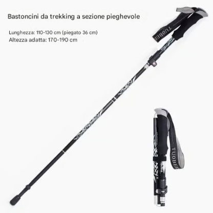 Autodifesa migliorata, bastone da trekking retrattile automaticamente