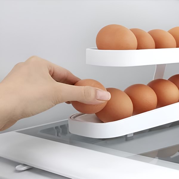  Automatyczny przewijany stojak na jajka Pudełko do przechowywania | EGGISTOR