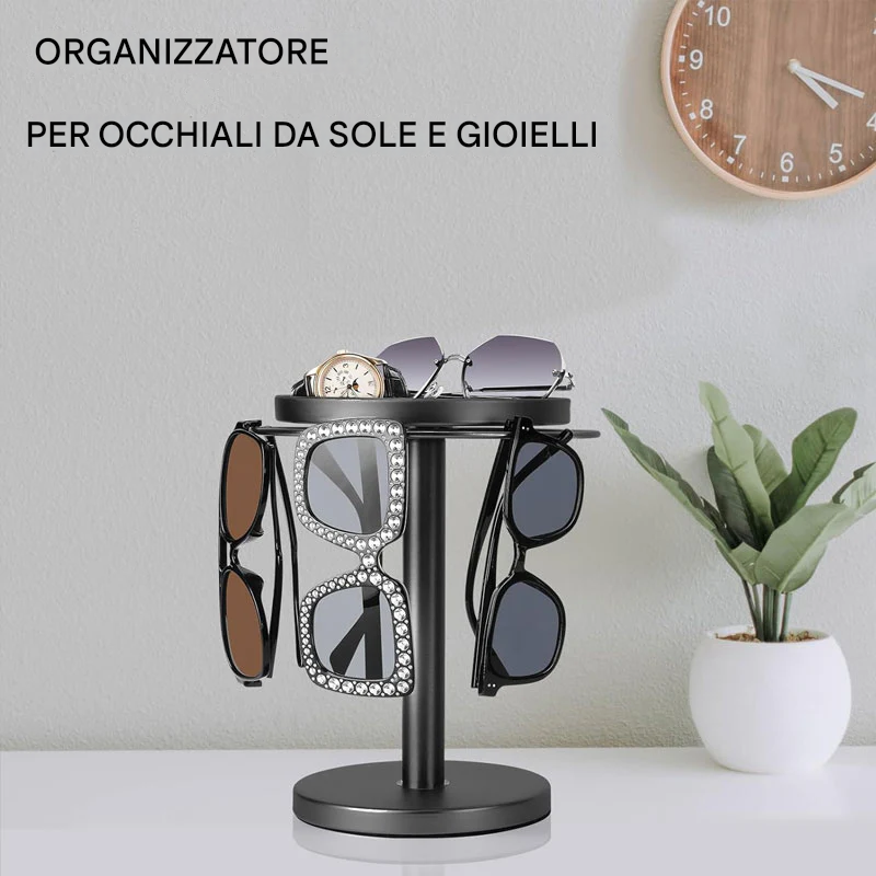 Supporto per occhiali girevole a 360°