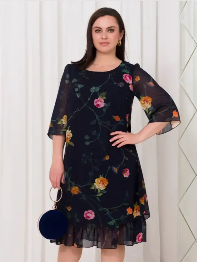 💕【S-5XL】👗Rochie eleganti con stampa sul tuo piatto e uomini con il volo