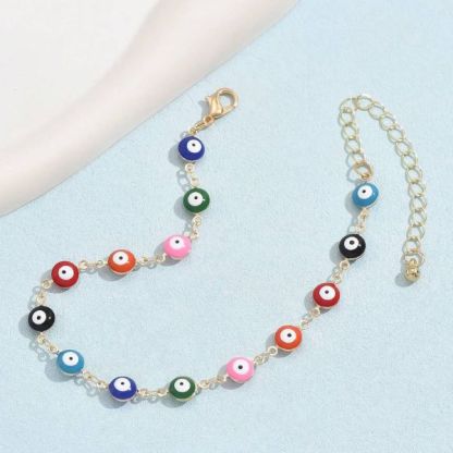 Bransoletka na kostkę z amuletem | EVILEYE