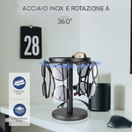 Supporto per occhiali girevole a 360°