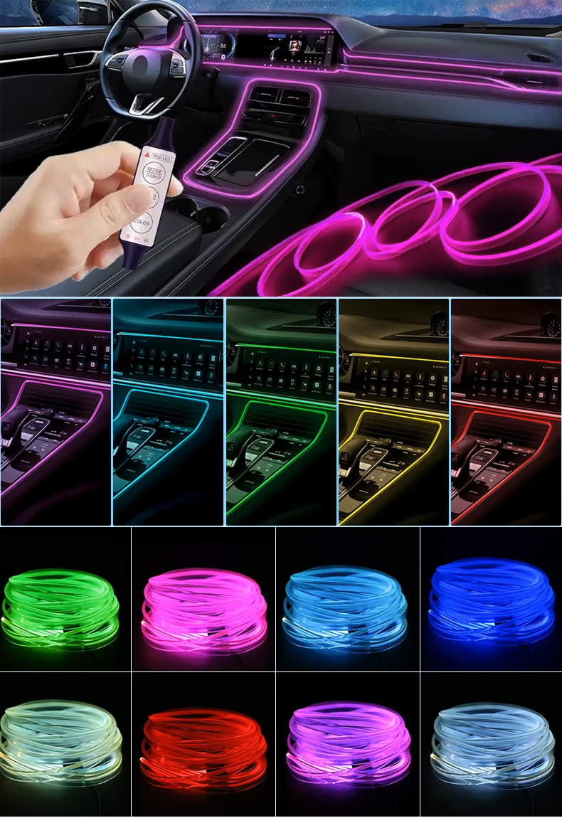 ⚡1/2/3/4/5M Lampada decorativa per interni auto con controller