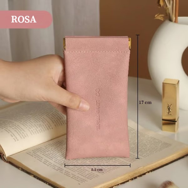 🔥Borsa portaoggetti in pelle con bottone automatico
