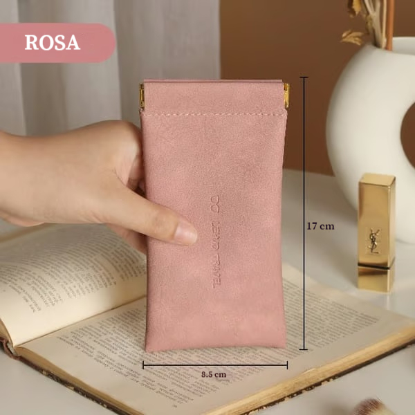 🔥Borsa portaoggetti in pelle con bottone automatico