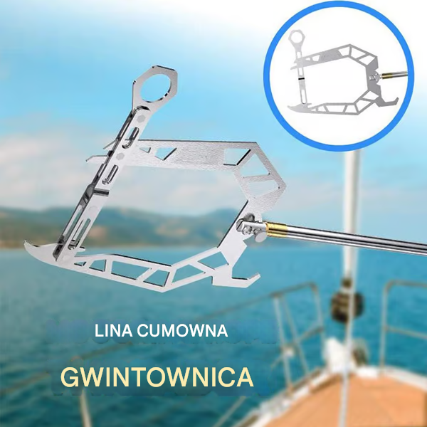 Automatyczny teleskopowy hak do cumowania łodzi