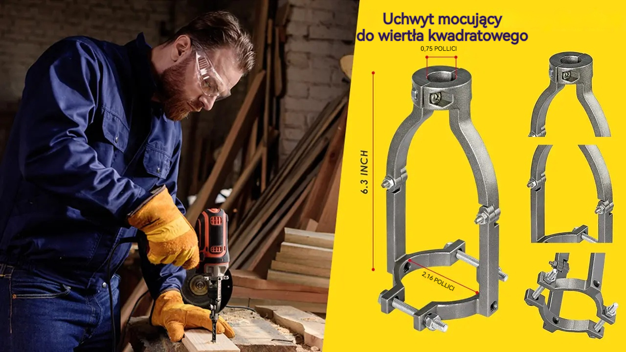 🧑‍🔧🧰Podpora do mocowania wiertła z otworem kwadratowym