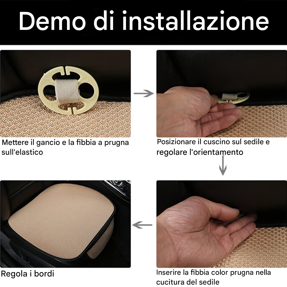  🔥 Saldi estivi 🔥 Cuscino per seggiolino auto in seta ghiacciata 🚗