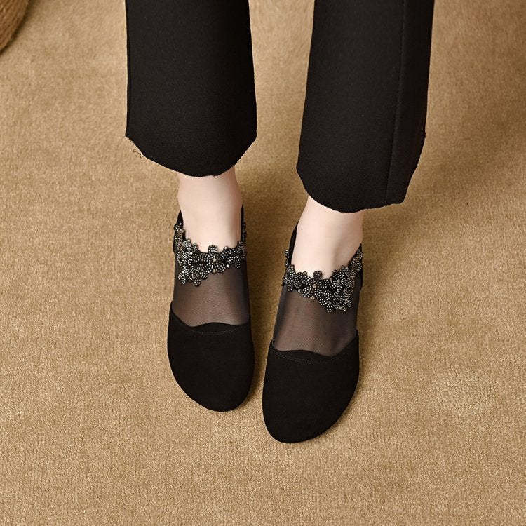 ✨【35-41】🏆2025 nuove scarpe da donna con zeppa in rete cava e suola morbida