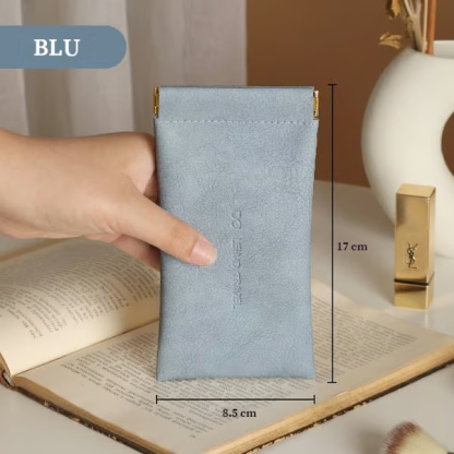 🔥Borsa portaoggetti in pelle con bottone automatico
