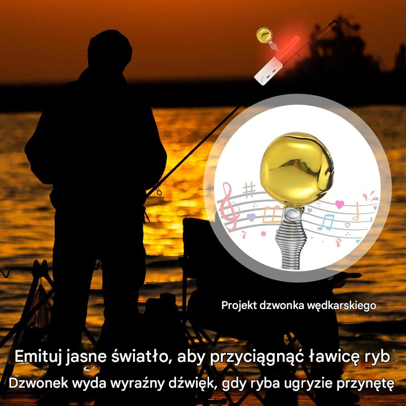 🎣Lampka LED na wędkę z brzęczykiem🐟