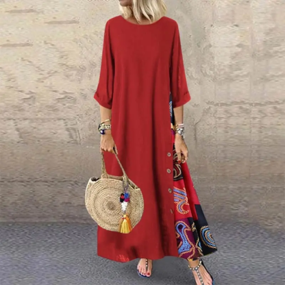 🌾【Offerta speciale】💕[M-5XL] Nuovo abito estivo retrò in lino - Morbido e confortevole al tatto