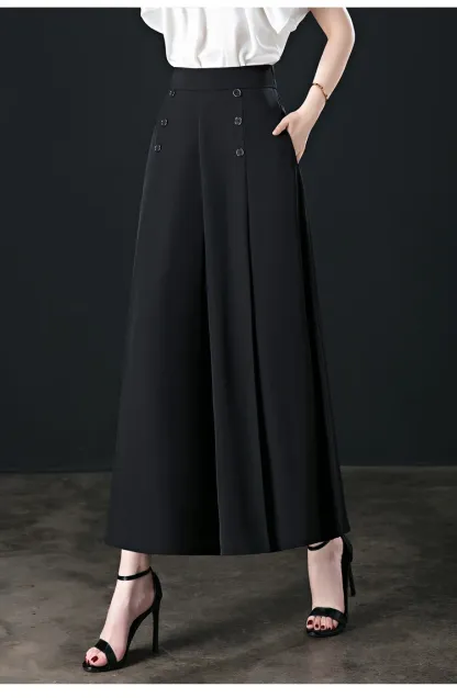 💖【M-5XL】Gonna drappeggiata alla moda da donna con gambe larghe e vita alta