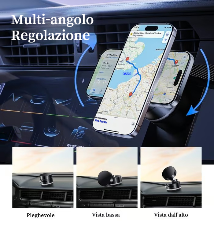Supporto magnetico per cellulare sottovuoto