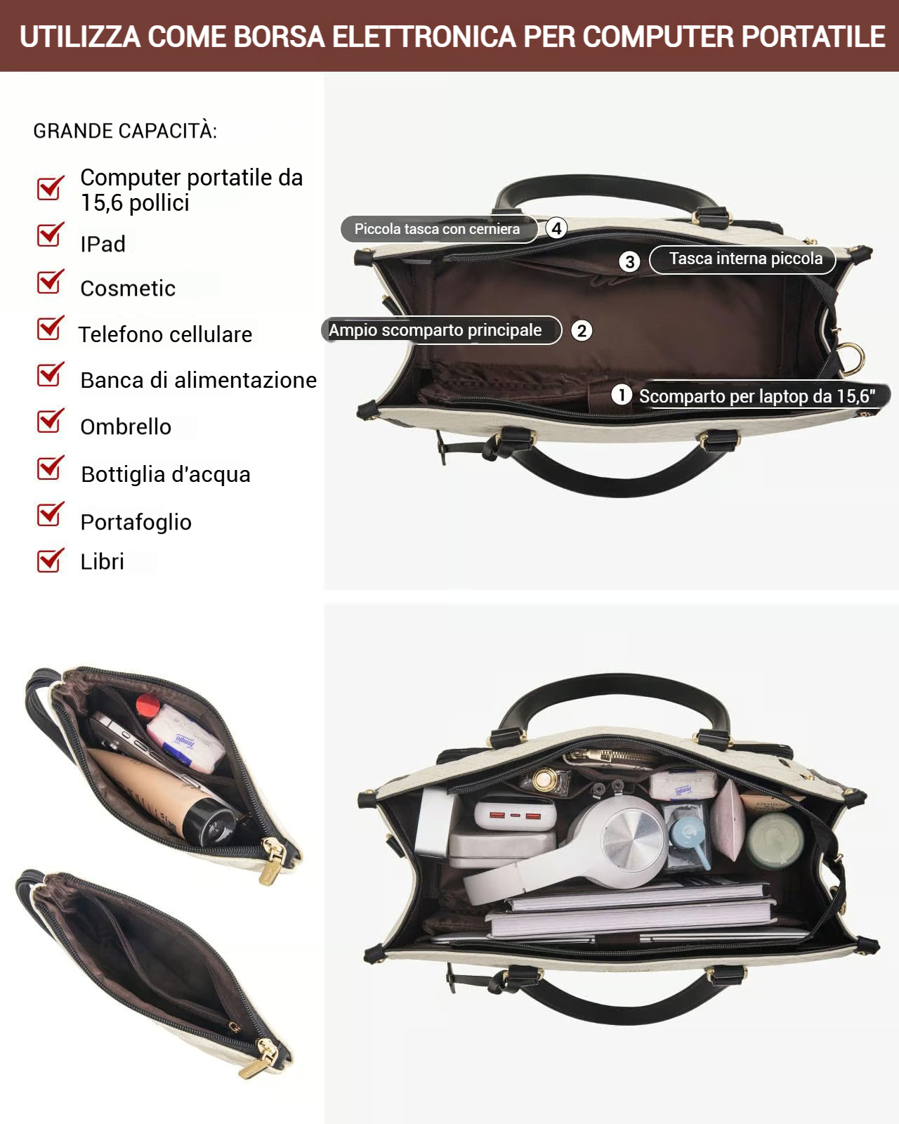 Borsa tote per il pranzo per le donne