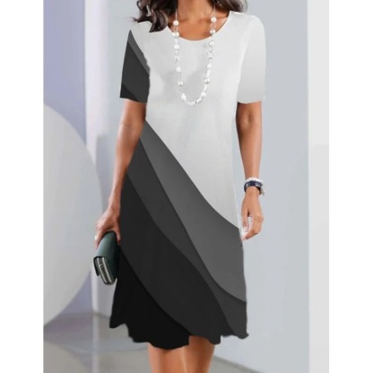 💃Abiti casual da donna con stampa 3D e scollo rotondo