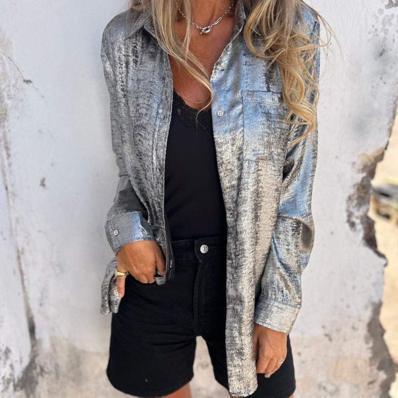 ✨ Damska koszula ze stójką na co dzień