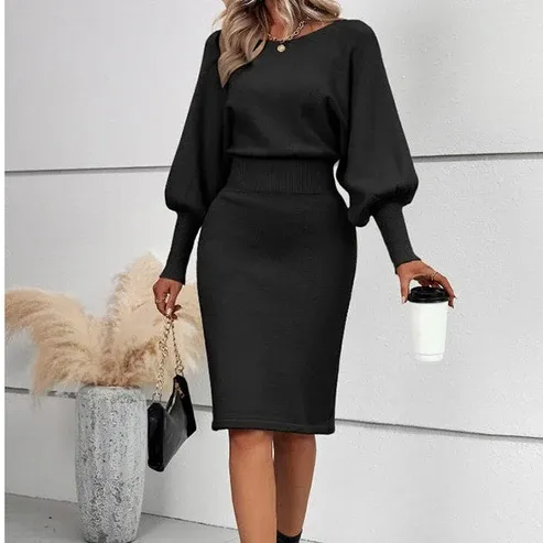 🔥Elegante abito in maglia, set da due pezzi
