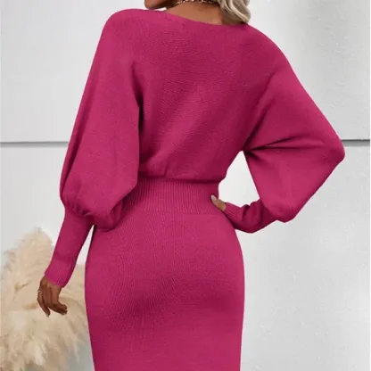 🔥Elegante abito in maglia, set da due pezzi