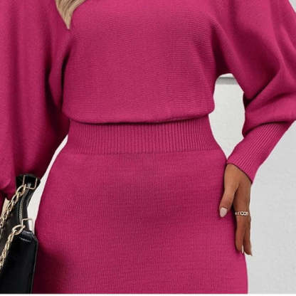 🔥Elegante abito in maglia, set da due pezzi