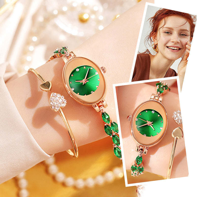 Prezenty dla kobiet w 2025 roku 💝🥰⌚ Damski zegarek z kolorową cyrkonią na bransolecie