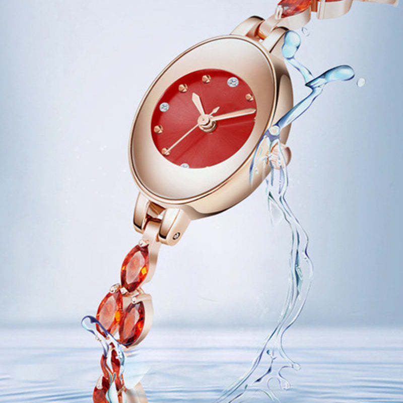 Prezenty dla kobiet w 2025 roku 💝🥰⌚ Damski zegarek z kolorową cyrkonią na bransolecie